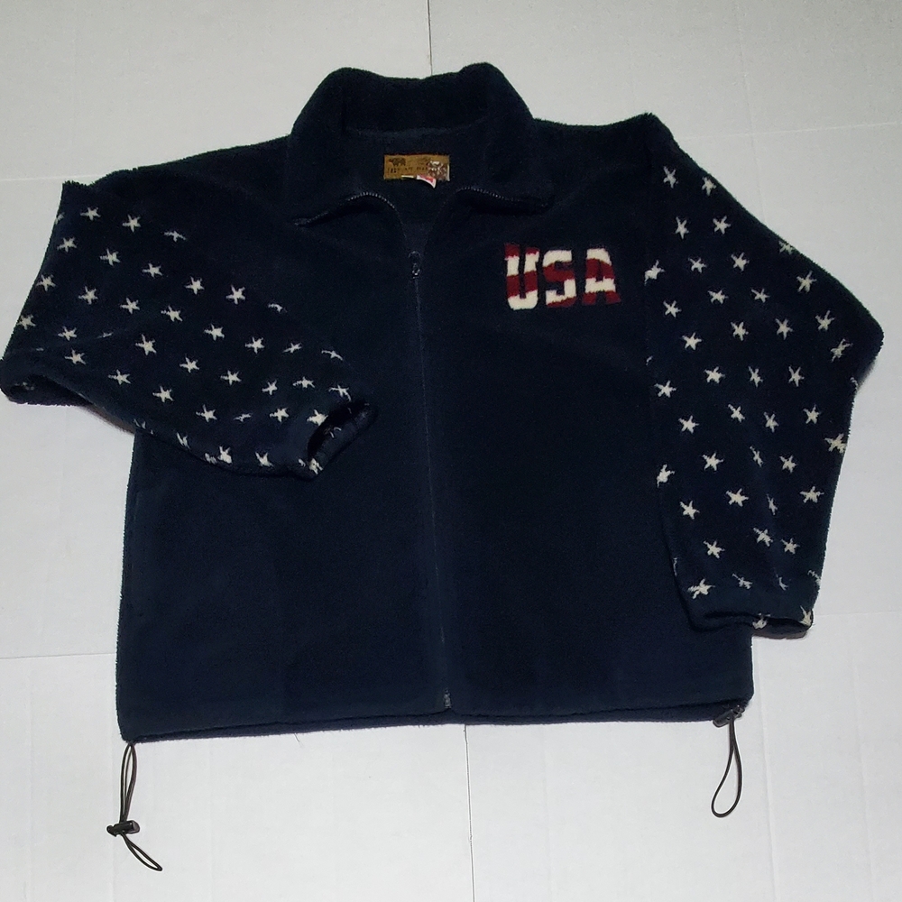 Bear Ridge Patriotic Navy Fleece Jacket